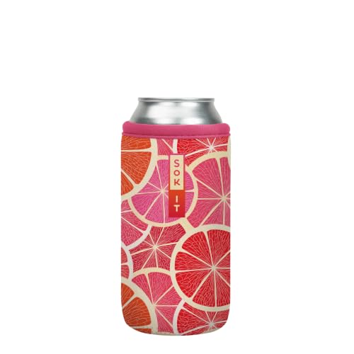 CanSok Sleeve for Beer & Soda Insulated Neoprene Cover (Sunshine Slices / 16oz Can Sleeve)