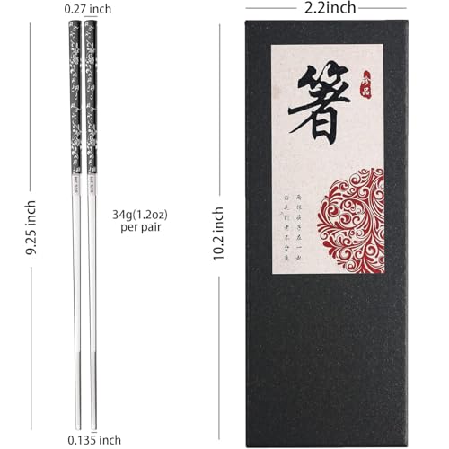 Stainless Steel Chopsticks 2 Pairs