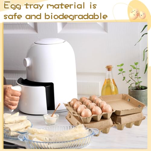 50 Pcs Egg Cartons Bulk 3x4 Style Egg Storage Containers Holder for Fresh Duck Quail Storage Kitchen Family Farmhouse (3x4 / Natural Color)
