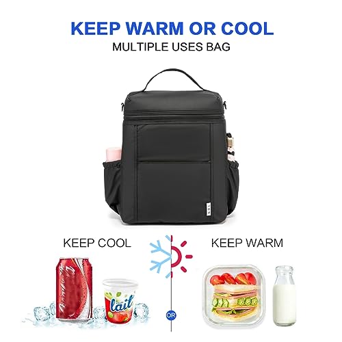 NOL Insulated Lunch Bags for Women Cooler Bag Lightweight Nylon Waterproof Lunch Box for Work