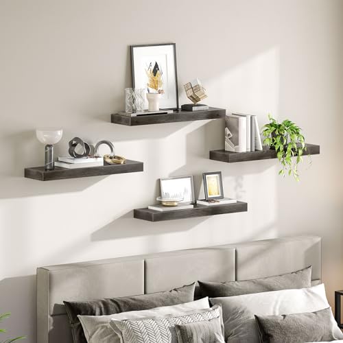 Floating Shelves for Wall (Charcoal Gray / 23.6 Inches)