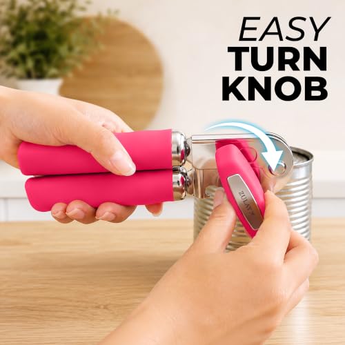 Stainless Steel Swing Open Manual Can Opener Comfortable Grip (Dragonfruit / Swing Open)