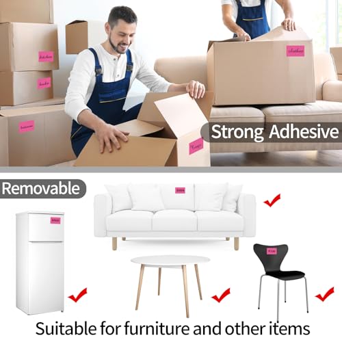 Removable Colored Labels Stickers