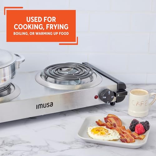 USA GAU 80312US Electric Double Burner 1750 (Stainless Steel Electric Double Burner / Double)