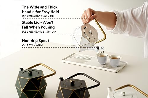 Cast Iron Teapot (30 oz / White Diamond)