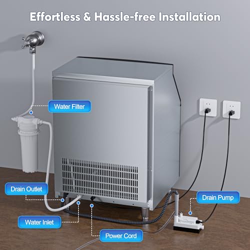 Commercial Ice Maker Machine 320LBS (320LBS/DAY / Stainless Steel)