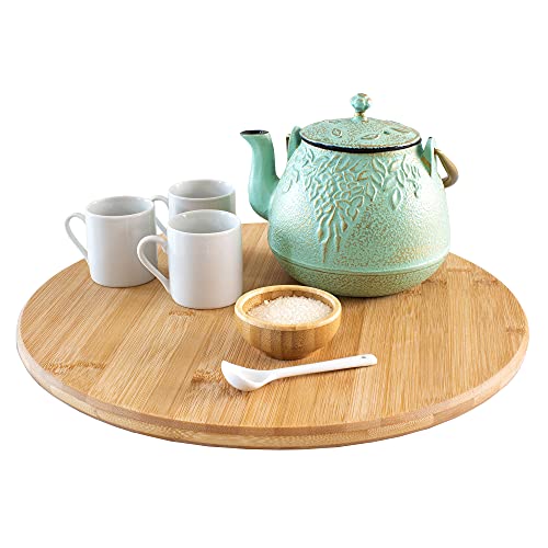 14 Inch Bamboo Lazy Susan Turntable for Kitchen & Table Top (14" Lazy Susan)