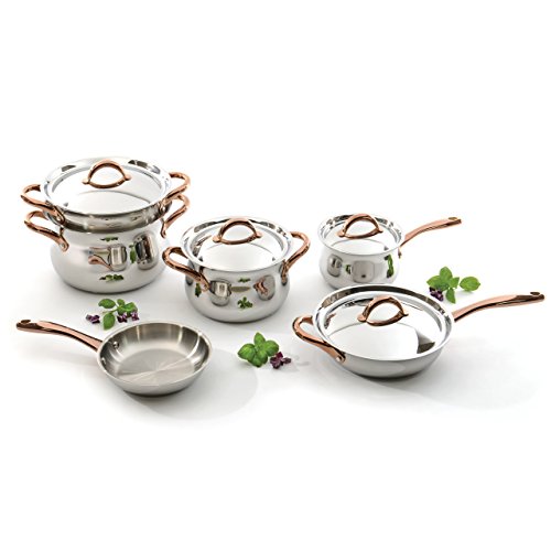 11 Piece Ouro Stainless Steel Cookware Set