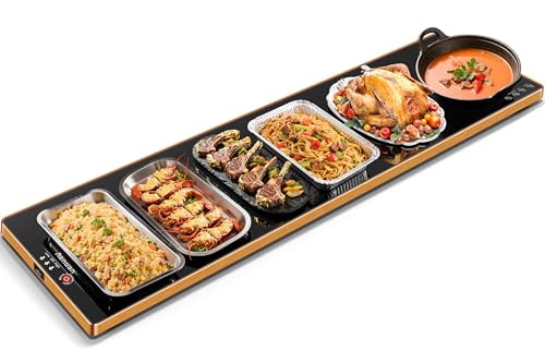 Warming Trays for Buffets Party (Black / Extra Long-59"x12")