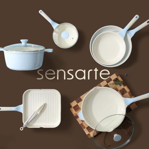 23 PCS Non Toxic Ceramic Cookware Set (Glacer Blue / Large)