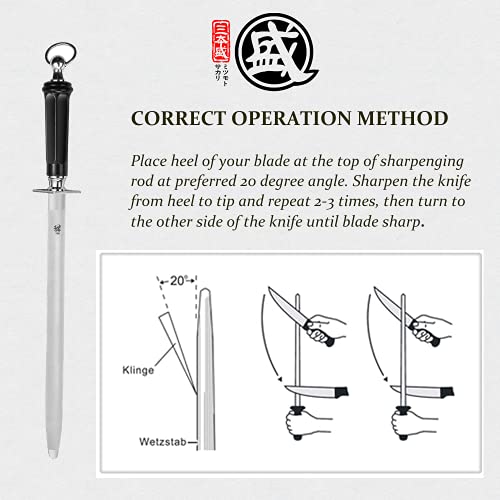 12 Inch Round Diamond Knife Sharpening Rod