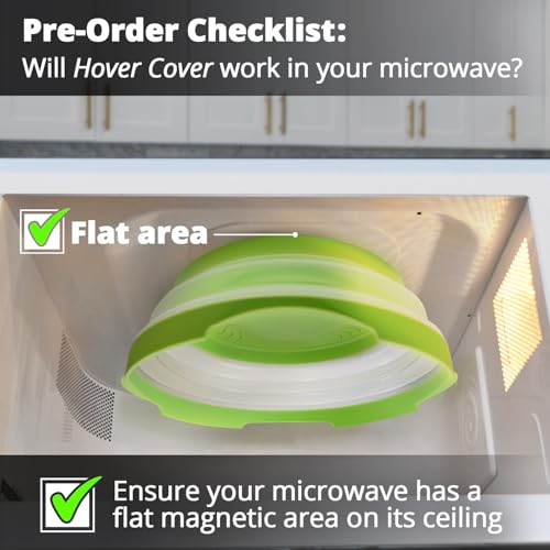 Magnetic Microwave Splatter Cover (12 Inch - Full Size Microwaves - Green)