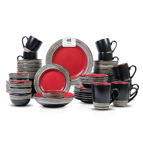 48 Piece Dinnerware Set (Strawberry / Service for 8 - 48pc Set)