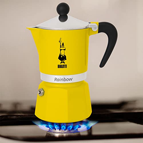 Rainbow Moka Pot in Yellow (6 Cups / Yellow)