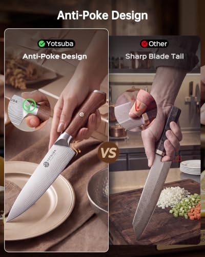 8 PCS Japanese Kitchen Knife Set with Block (8pcs block knife set)