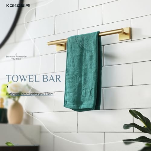 Hand Towel Bar Bathroom Towel Holder for Bath Kitchen Cabinet Towel Rails 16 Inch Brushed Gold Stainless Steel B4005BG (Brushed Gold / 16-Inch)