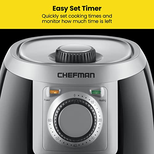 Small Compact Air Fryer Healthy Cooking (2 Quart / Silver)