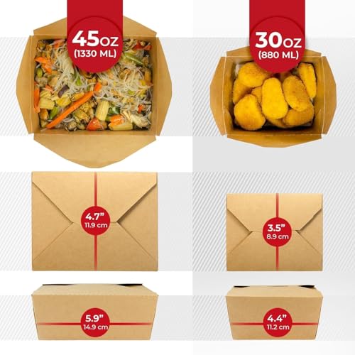 Takeout Storage Containers (Kraft 30oz 70pack)