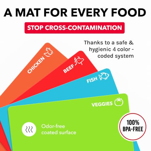 Plastic Cutting Boards for Kitchen (Vibrant)