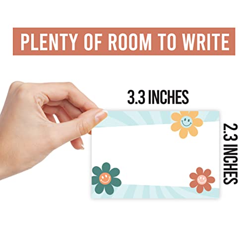 Self Adhesive Name Tags Sticker (Retro Colorful)
