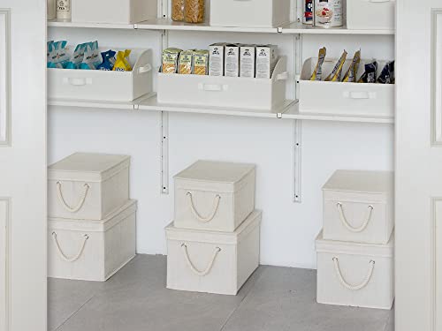 Storage Bins with Lids (Slub White / Jumbo)