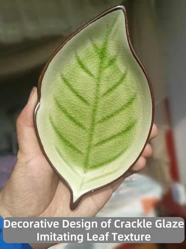 Ceramic Spoon Rest for Stove Top & Kitchen Counter Cooking Spoon Holder for Stove (A, Fruit Green)