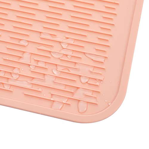 Silicone Dish Drying Mat for Multiple Usage (Pink / 24"L x 18"W)