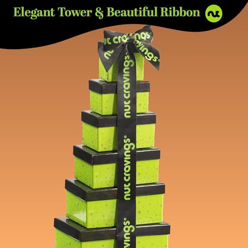 Dried Fruit & Mixed Nuts Gift Basket (Green - 6 Tier Tower)