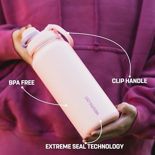 Vessence 32 Oz Stainless Steel Tea Infuser Bottle for Loose Leaf Tea (Denali Lilac / 32 Oz)