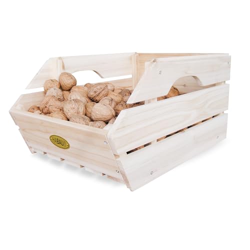 Wood Potato Onion Storage Bins (Clear)