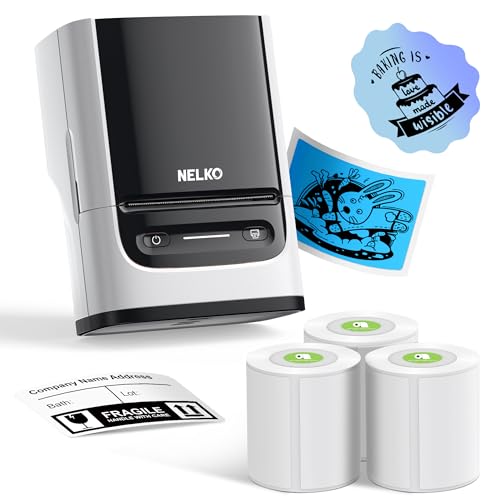 Label Maker Machine with Tape (White)
