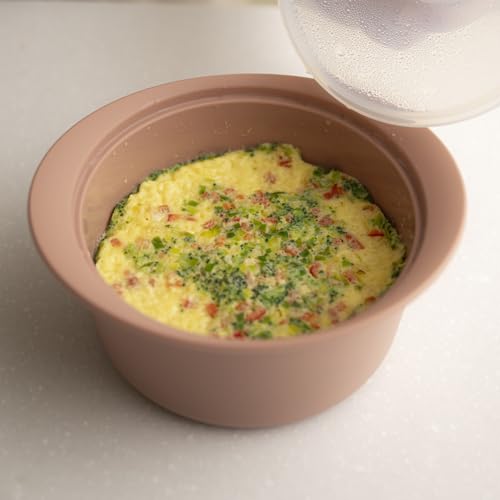 Microwave Silicone Steamer for Baby Food (Terracotta Rose / 27.1oz (800ml))