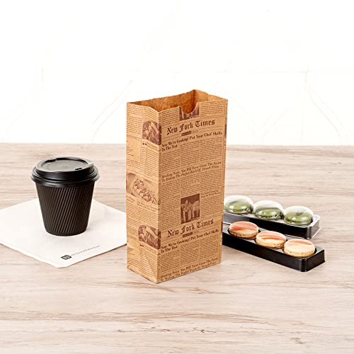 Bag Tek 2 Lb Disposable Lunch Bags 100 Sturdy Take Out Bags (2 lb / Kraft Newsprint)