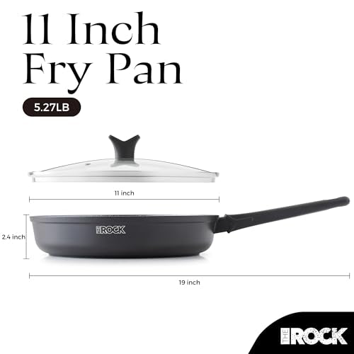 SOHO 11 Inch Non Stick Frying Pan with Lid (Granite Black / 11 Inch)