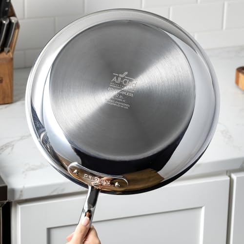 D3 Stainless Steel 14" Wok Pan with Lid (14 inch)