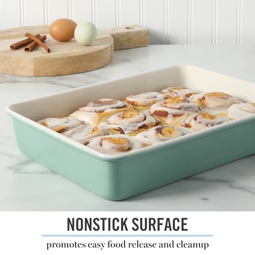 Gallen 13 x 9 Inch Rectangular Nonstick Carbon Steel Cake and Baking Pan (Teal / 13" Cake Pan)