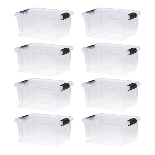 6.6 Quart Clear Plastic Storage Boxes with Lids (6.6 Quart)