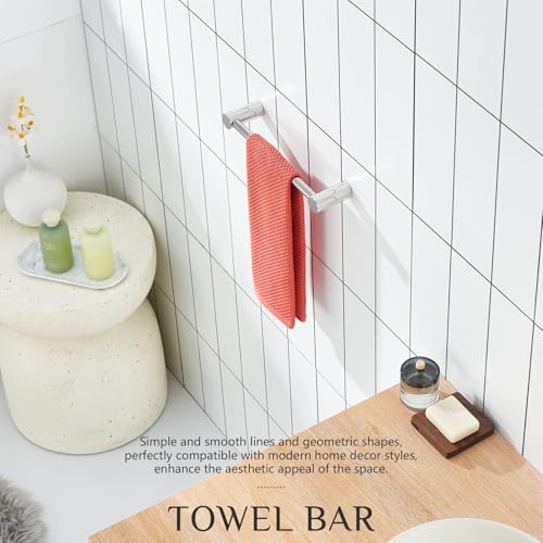 Towel Bar for Bathroom Wall Chrome 12 (Polishd Chrome / 12-Inch)