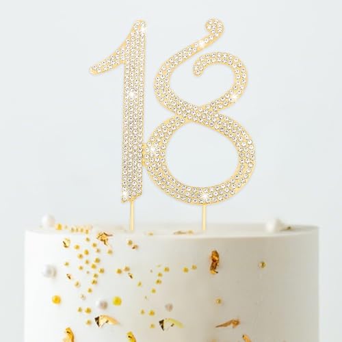 18th Birthday Decorations Cake Topper Gold Birthday Decorations for Women (18)