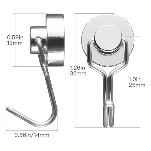Mini Magnetic Hooks (12 Count)