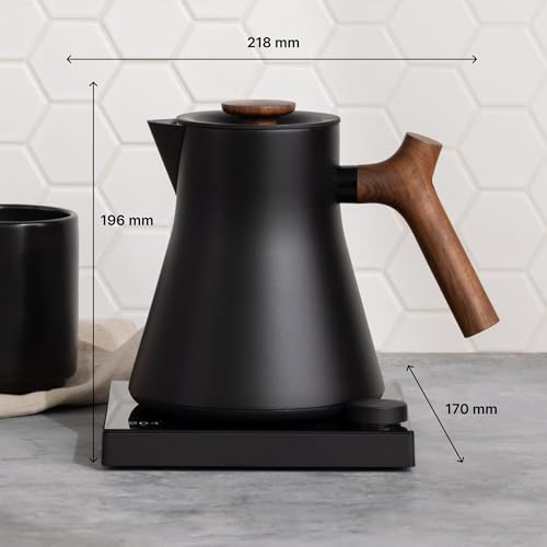 Corvo EKG Pro Studio Gooseneck Electric Kettle (Matte Black with Walnut Handle / Corvo EKG Pro Studio)