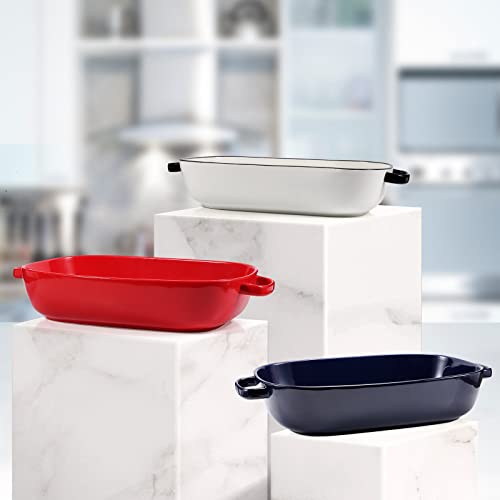 6 Quart Large Rectangular Baking Dish (6 quart White)