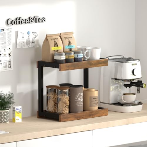 Counter Shelf Organizer (Rustic Brown / Large)