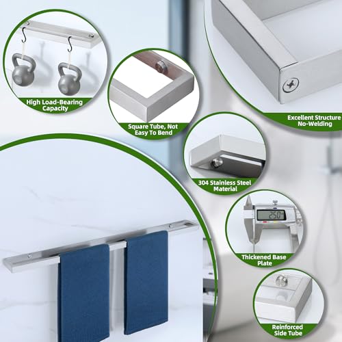 28 Inch Hand Towel Holder Towel Bar for Bathroom Wall Mounted (Brushed / 28-Inch)