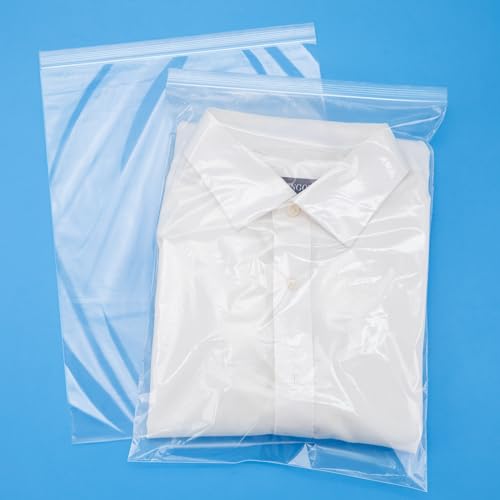 60Pcs 10"x13" Clear Large Plastic Zip Bag (60 Count)