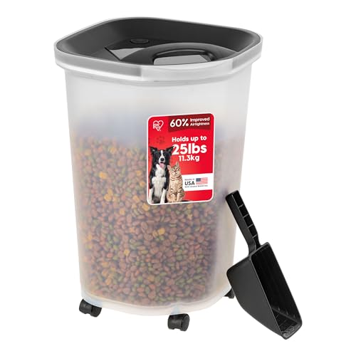 Dog Food Storage Container (25 lbs / Black)