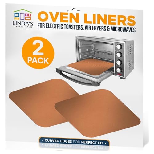 Toaster Oven Liners for Bottom of Oven (2 Pack / Copper)