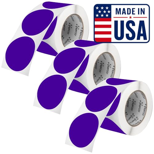 Purple Perforated Round Circle Dot Sticker 3 (Purple / 3 Inch)