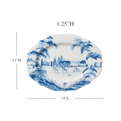 Country Estate 15" Platter (Delft Blue / 15")