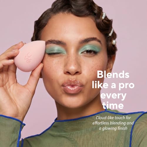 PURE Makeup Blender Sponge 3 (3 Count (Pack of 1) / Multi-Colored (1 Halo, 1 Teardrop, 1 Cut)